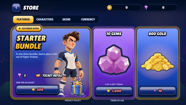 The store: gems, gold and bundles (opens later)